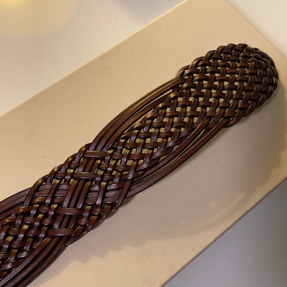 3/$30 mix and match dark brown woven leather belt - Picture 6 of 8